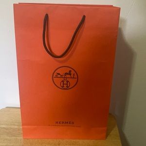 Hermès orange medium tall shopping bag